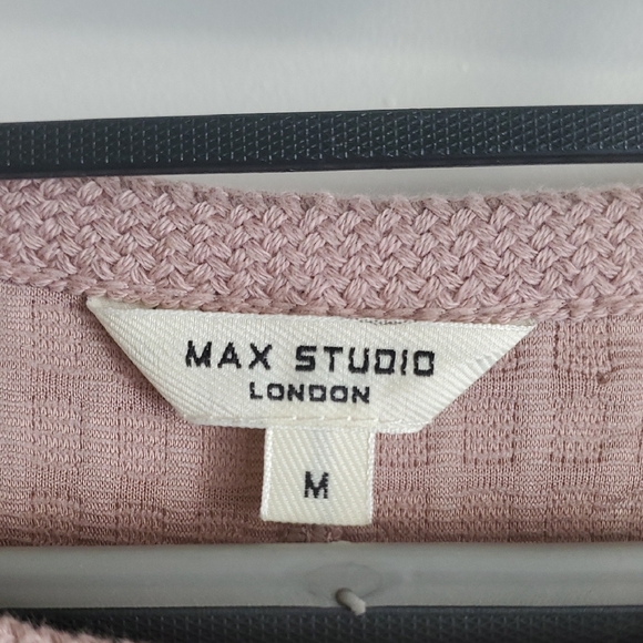 Max Studio Mauve Textured Sweatshirt - Picture 2 of 3